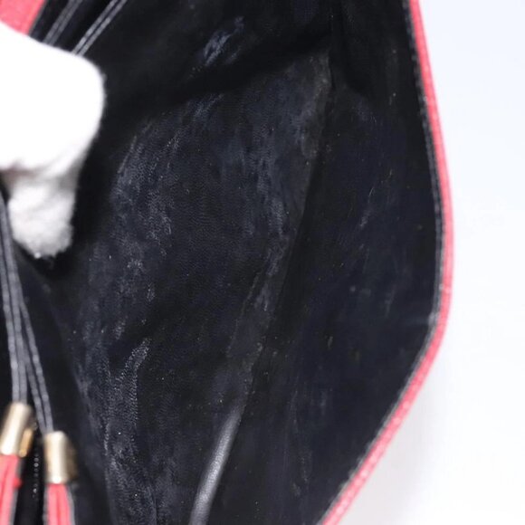 BALENCIAGA Shoulder Bag Leather Vintage Red Gold - Picture 13 of 15